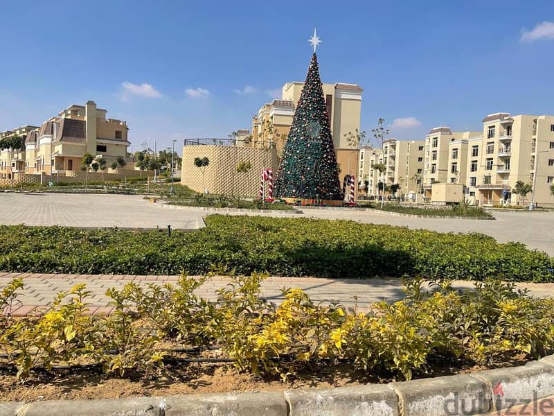Apartment for sale sarai compound ready to move with installments and private garden 104 meters 17