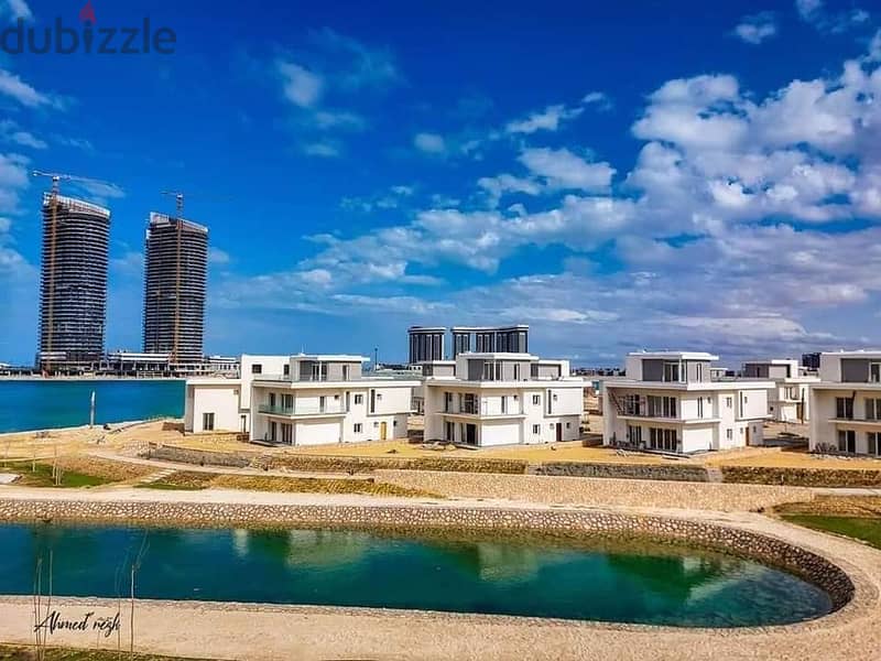 less than its price of 500 thousand   Chalet 3 Rooms  Mazarine - New Alamein  Completely fully finished with ACs شاليه استلام فوري في العلمين الجديدة 3