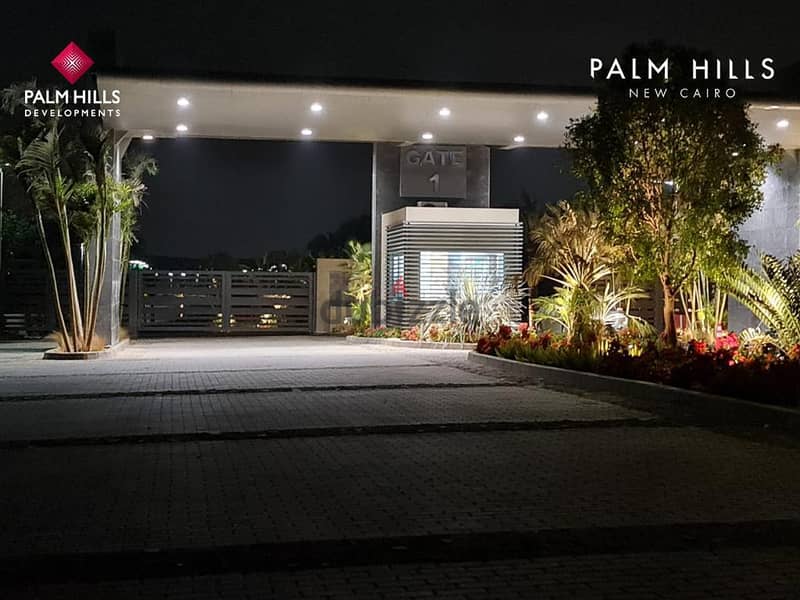 شقة بحديقة للبيع متشطبة بالكامل 5% مقدم و اقساط في بالم هيلز التجمع الخامس   Palm Hills New Cairo 4