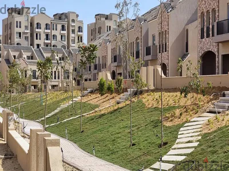 duplex garden 225 m ready to move open view , green square mostakbal city 8