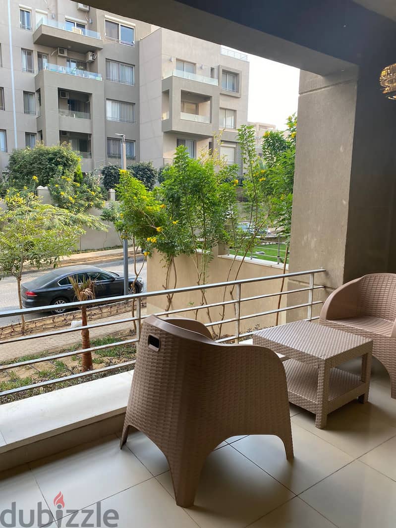 Furnished Ground Apartment 2rooms for rent in Village Gate new cairo 5
