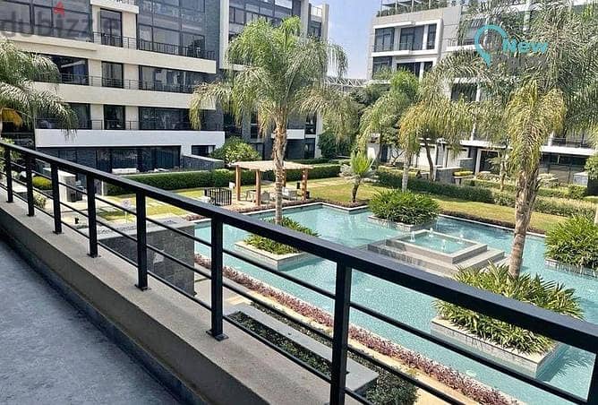 Luxurious Apartment for Sale WaterWay the View Fully Finished with Ac's Installments Over 2029  in front of the American University 5th settlement 2