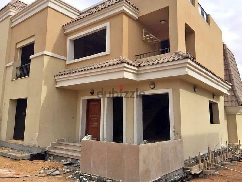 With old price Villa corner for sale at Sarai in front of Madinaty 10