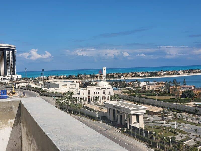 امام الابراج استلم شقه 250م للبيع مزارين العلمين  In front of towers,250m apt for sale in El Alamein 9