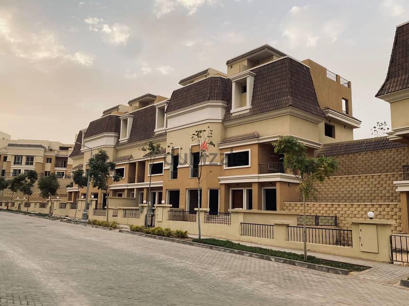 S Villa 4 rooms for sale in the Fifth Settlement, Compound Sarai, New Cairo Corner, with a 41% discount on the price in installments -the lowest price 7
