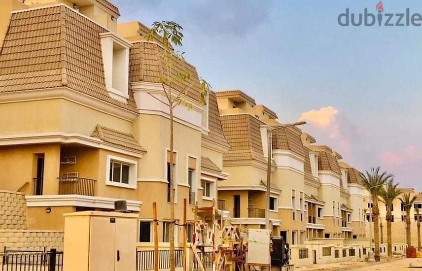 S Villa 4 rooms for sale in the Fifth Settlement, Compound Sarai, New Cairo Corner, with a 41% discount on the price in installments -the lowest price 10