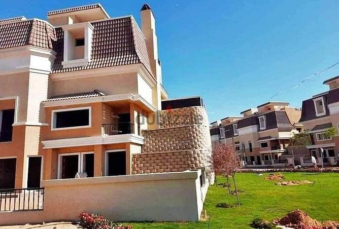S Villa 4 rooms for sale in the Fifth Settlement, Compound Sarai, New Cairo Corner, with a 41% discount on the price in installments -the lowest price 14