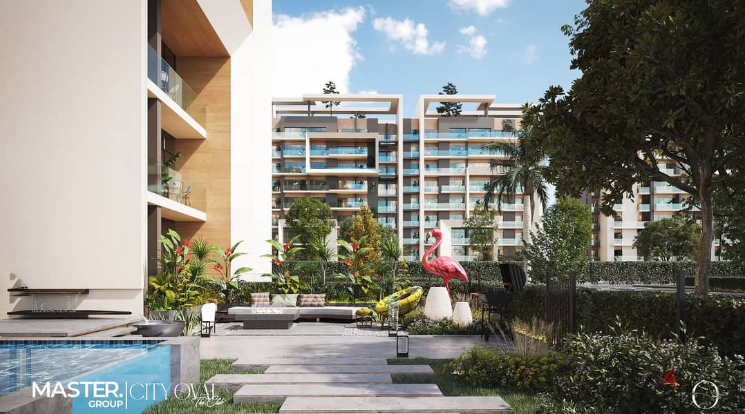 Own a 3-bedroom apartment 167 m in City Oval Compound in the heart of the New Capital 4