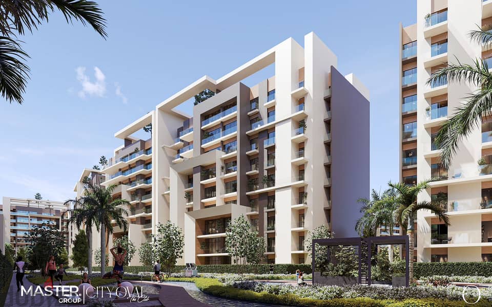 Own a 3-bedroom apartment 167 m in City Oval Compound in the heart of the New Capital 5