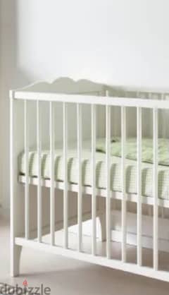 Ikea baby cot with matress سرير أطفال ايكيا