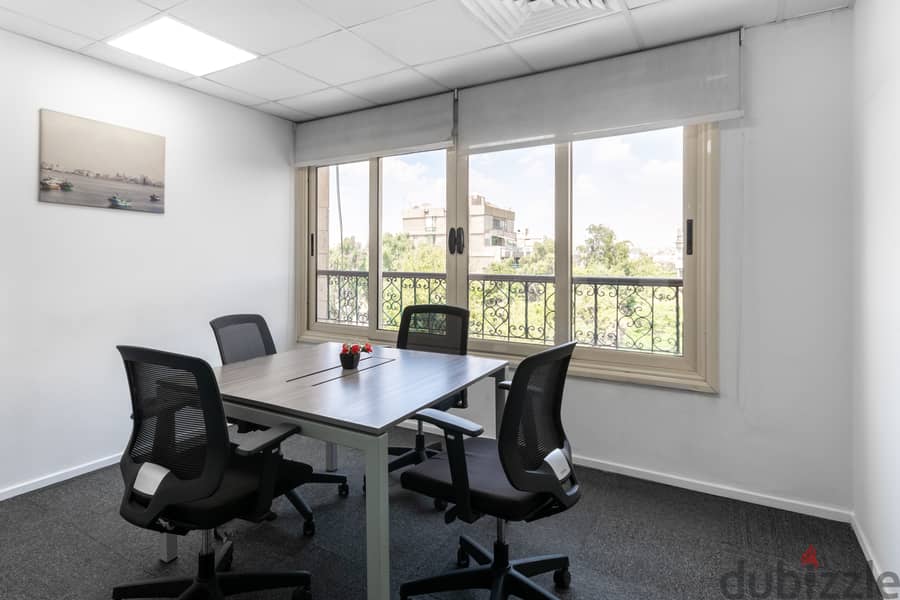 Private office space for 4 persons in Maadi Club 5