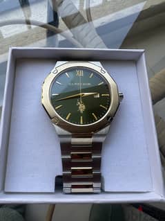 U. S. Polo Assn. Stainless steel Green Tone Men's Wristwatch