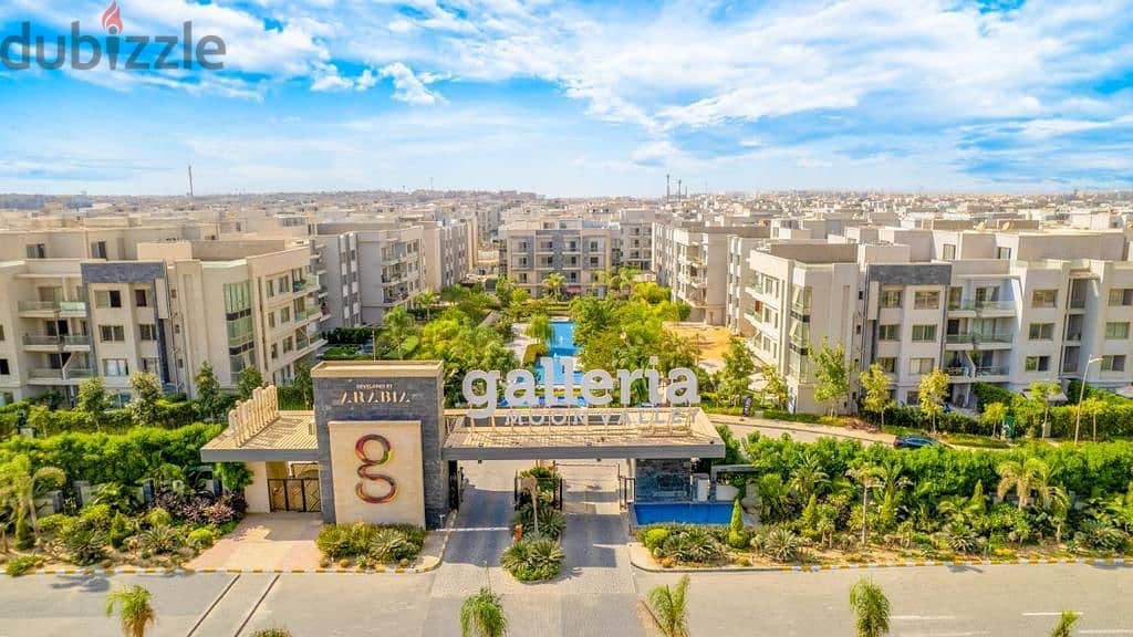Apartment with garden for sale, immediate receipt in installments, in Galleria Compound in Fifth Settlement 4