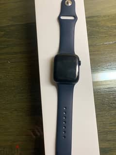 Apple watch series 6, 44mm, Blue - with extra brown leather strap