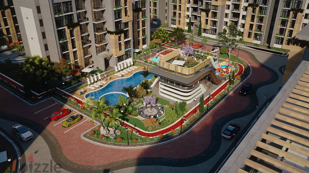 With a down payment of only 5%, you will own an apartment in the heart of the compound, plot No. 1 in the Andalus area 15
