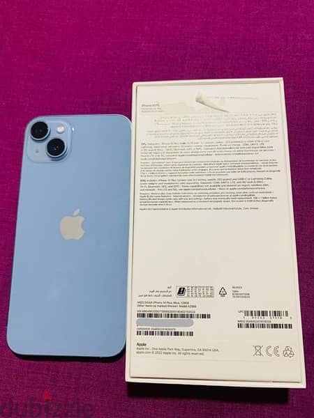 iphone 14 plus 128 GB Blue middle east version 5