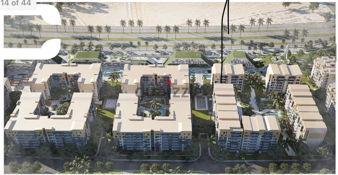 شقة 160م كورنر دبل فيو تتمتع باطلالة مميزة على بحيرات على مساحة 10 فدان بكمبوند Bloom Fields القاهرة الجديدة مدينة المستقبل 13