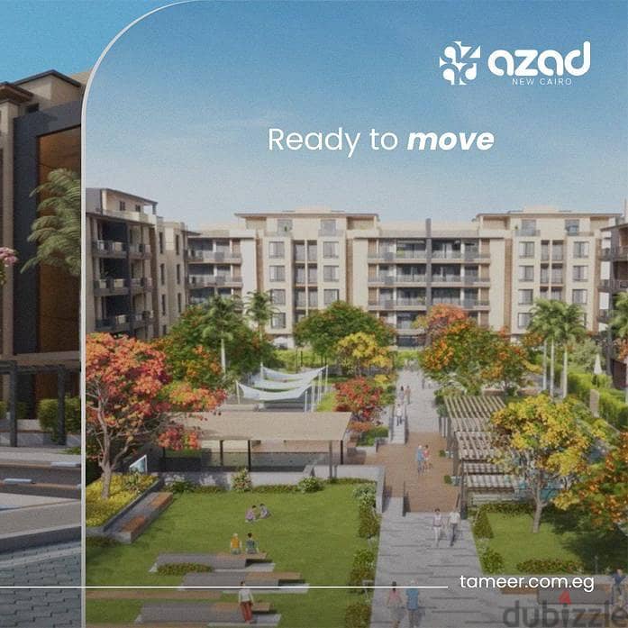 Apartment with immediate receipt for sale in the heart of the Fifth Settlement, directly in front of the American University in the AZAD Compound 7
