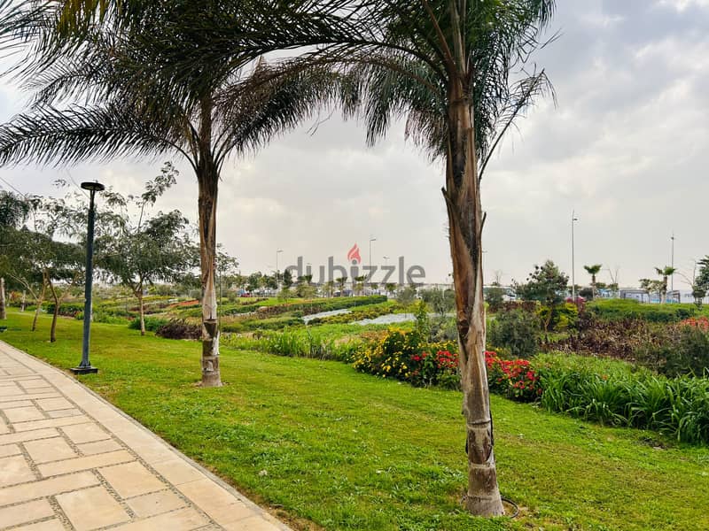 Great Opportunity! Apartment for sale in Madinaty, 107 square meters with a wide garden view overlooking the Nile in the B12 area. 9
