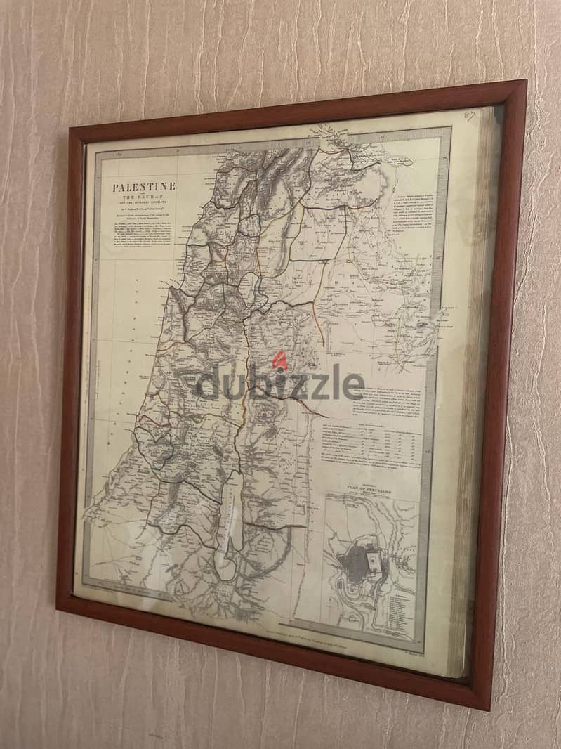 برواز خريطة فلسطين التاريخية - نُشرت في لندن عام 1843 6