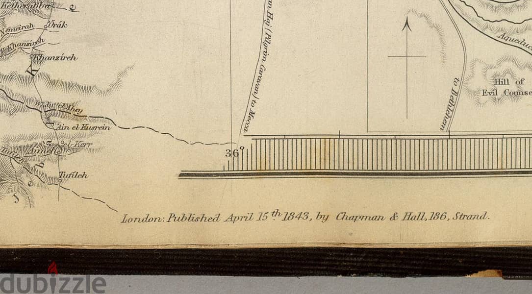 برواز خريطة فلسطين التاريخية - نُشرت في لندن عام 1843 7