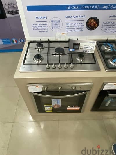 بوتاجاز (فرن+مسطح) بيلت ان انديست  built in oven indesit