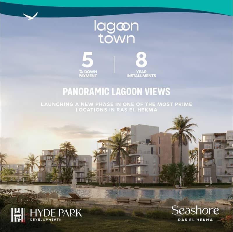 Seize the opportunity89meter chalet for sale Sea View Hyde Park Developments is launching Lagoon Town at Seashore Seashore Village the coast 10