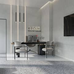 A medical clinic for sale in Ever Compound by Creed Company, fully finished (designed by Hany Saad), located on the 26th of July axis, near Nile Unive 0
