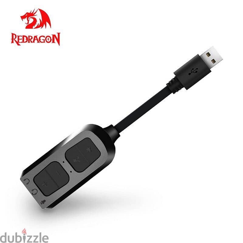 Redragon External Sound Card USB To 3.5mm jack- Stereo Audio Adapter 0