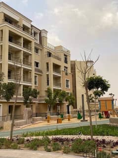 A luxury apartment for sale with a private garden in installments in a very special location in the Saray Compound in Mostaqbal City, on Imdad, Fifth