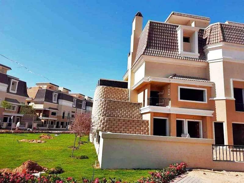 S villa for sale, 5-room corner corner, Saray, New Cairo, next to Madinaty, on the Suez Road, in installments over 8 years, with a 120% discount 16