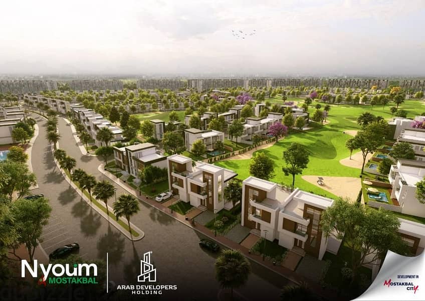 Pay 10% down payment and own your apartment now, 3 years delivery , prime Location in Compound nyoum mostkbel city 1
