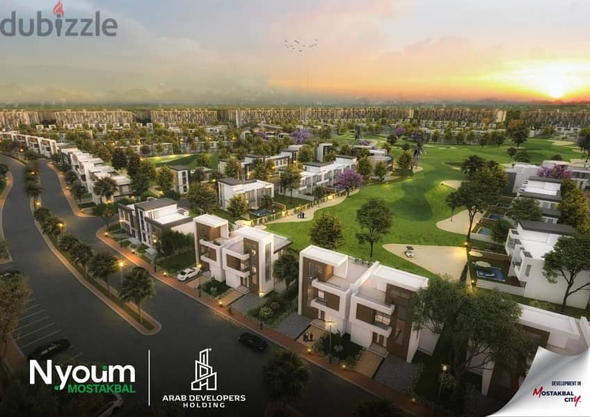 Pay 10% down payment and own your apartment now, 3 years delivery , prime Location in Compound nyoum mostkbel city 10
