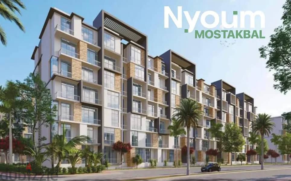 شقه للبيع دبل فيو استلام 3 سنوات ب مقدمات تبدء من 10 % ب كمبنود  Nyoum mostkbel city 2