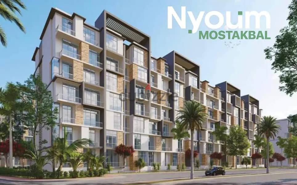 Apartment for sale in double view, semi finished,delivery  of 3 years, prime  Location in Neom Mostakbal City Compound 2