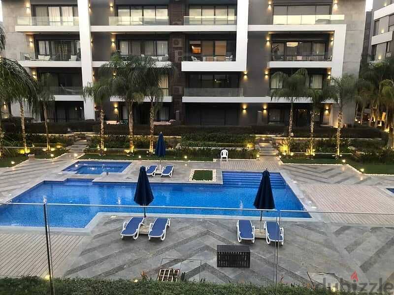 Penthouse for sale with a sea roof corner, immediate receipt and finishing, in La Vista El Patio 7, Fifth Settlement, next to Mivida, installments 10