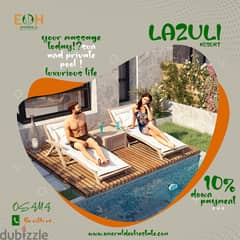 As the sun sets, you and your friends enjoy on the roof of your unit with a 10% down payment at Lazuli Resort - Hurghada. 0
