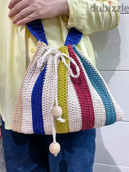 شنطة كتف كروشيه | Wrinkled Crochet Bag 3