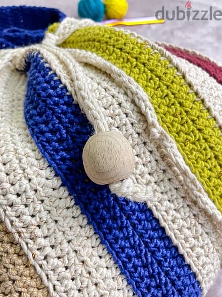 شنطة كتف كروشيه | Wrinkled Crochet Bag 8