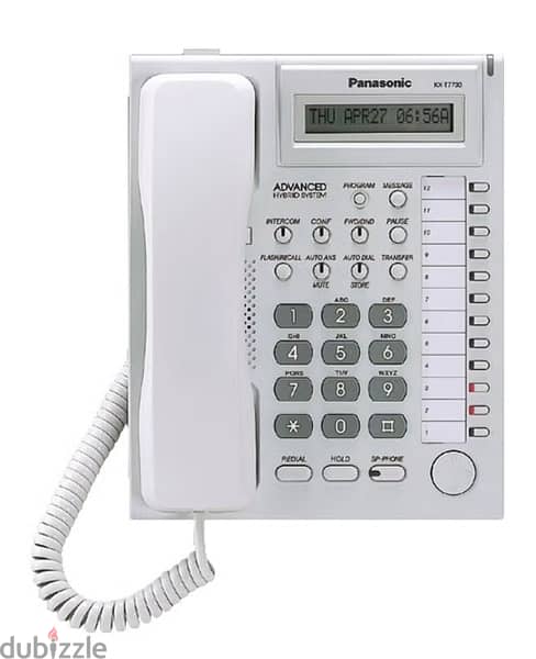 Panasonic Corded Single Line Telephone, White - KX-T7730 2