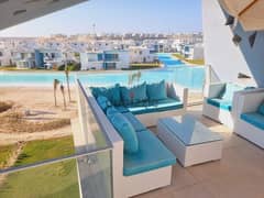 Hotel chalet with garden and sports furnishings in Fouka Bay, Ras El Hekma, on the most beautiful sea on the North Coast, with the finest finishes