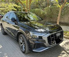 Audi Q8 2020 S line - اودي Q8 ‎فابريقا اسود للبيع ‎ الغيار بالتوكيل