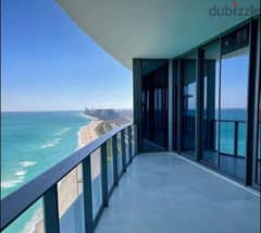 Apartment for sale Super Lux fully finished in Al Alamein Towers with panoramic sea view