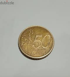 50 يورو سنت حرف D 2002