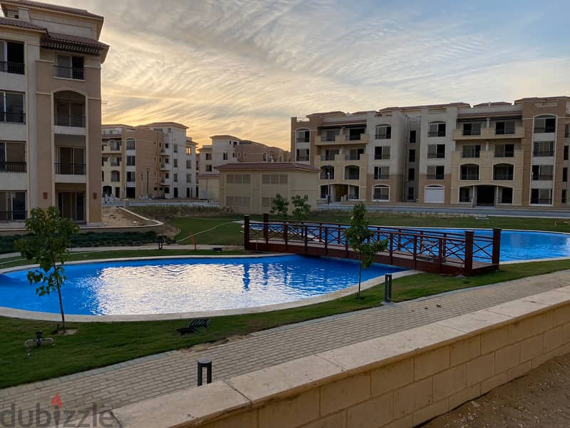 Apartment for sale stone residence compound new cairo ready to move with Garden in aliving Compound 5