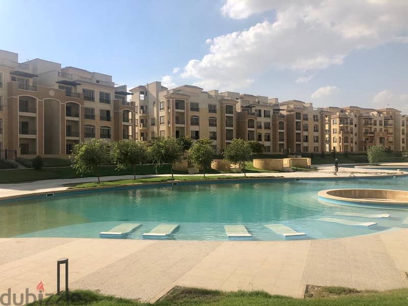 Apartment for sale stone residence compound new cairo ready to move with Garden in aliving Compound 12