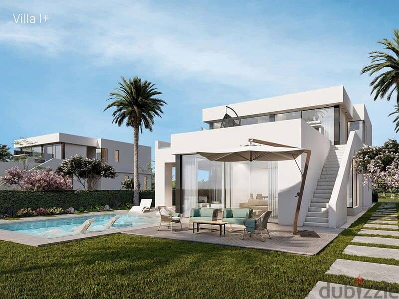 With the lowest down payment of 890,000, a first-row, finished chalet in Hyde Park, North Coast, next to Palm Hills 2