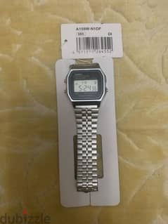 Casio men's grey dial stainless steel digital watch - a159wa-n1df