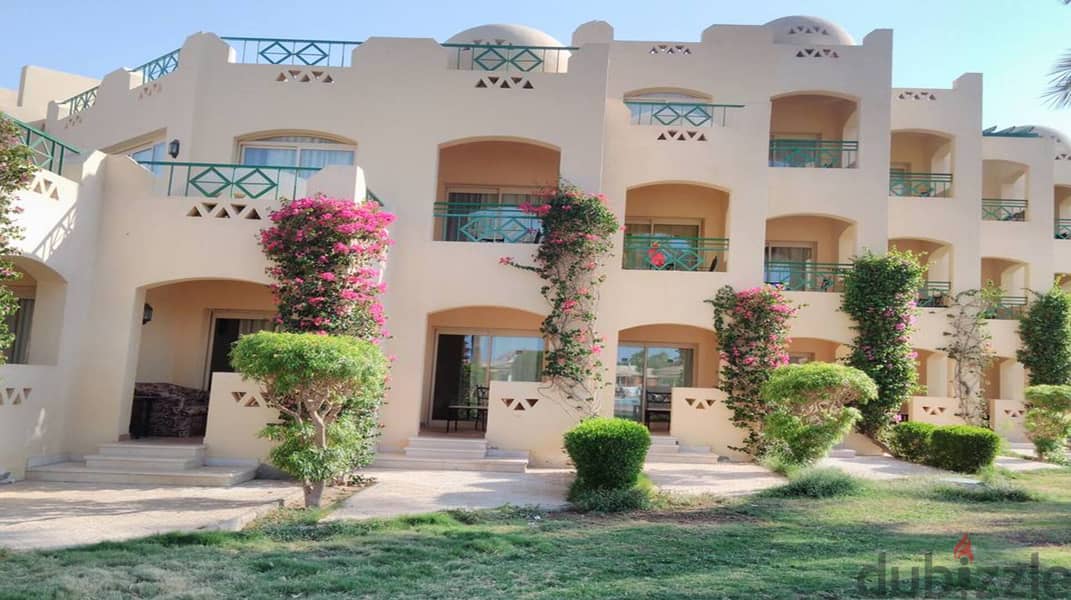 120 sqm chalet for sale in Makadi Heights, fully finished, with installments over 7 years from Orascom 1