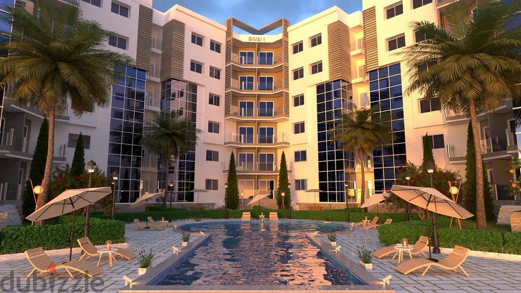 Finished apartment with air conditioners for sale in Revali Compound by SAMCO in installments over 10 years 2